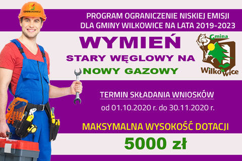 Ograniczenie niskiej emisji dla gminy Wilkowice na lata 2019-2023